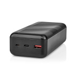 Nedis Powerbank | 32000 mAh | 2.4 / 3.0 / 3.25 A | Number of outputs: 2 | Output connection: 1x USB-A / 1x USB-C™ | Input connection: 1x Micro USB / 1x USB-C™ | PD3.0 45W / PD3.0 65W | Lithium-Polymer Nedis Powerbank | 32000 mAh | 2.4 / 3.0 / 3.25 A | Number of outputs: 2 | Output connection: 1x USB-A / 1x USB-C™ | Input connection: 1x Micro USB / 1x USB-C™ | PD3.0 45W / PD3.0 65W | Lithium-Polymer