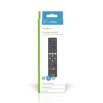 Nedis Replacement Remote Control | Suitable for: Philips | Preprogrammed | 1 Device | Amazon Prime / Netflix Button / Rakuten TV Button / Smart Hub Button | Infrared | Black