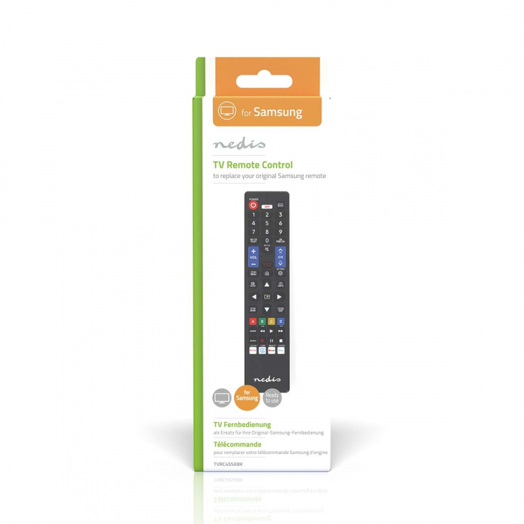 Nedis Replacement Remote Control | Suitable for: Samsung | Preprogrammed | 1 Device | Amazon Prime / Disney + Button / Netflix Button / Smart home Button / Youtube Button | Infrared | Black Nedis Replacement Remote Control | Suitable for: Samsung | Preprogrammed | 1 Device | Amazon Prime / Disney + Button / Netflix Button / Smart home Button / Youtube Button | Infrared | Black