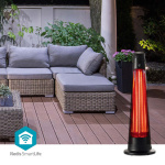 Nedis SmartLife Patio Heater | Wi-Fi | 1200 W | 2 Heat Settings | Oscillation | Fall over protection | IP24 | Black
