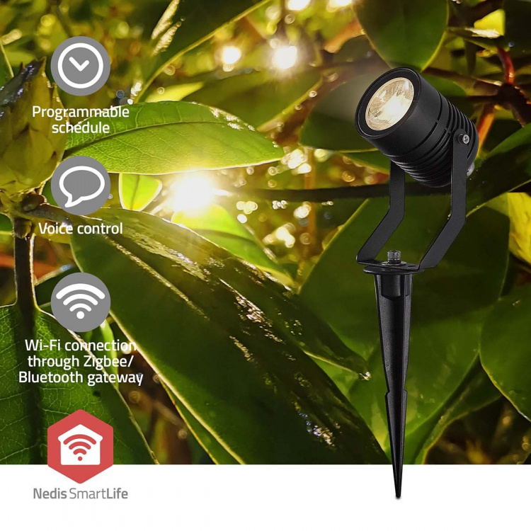 Nedis SmartLife Floodlight | 3 x 90 lm | Zigbee 3.0 | 3 x 3 W | RGB | 2700 K | Aluminium | Android™ / IOS Nedis SmartLife Floodlight | 3 x 90 lm | Zigbee 3.0 | 3 x 3 W | RGB | 2700 K | Aluminium | Android™ / IOS