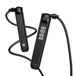 Nedis SmartLife Skipping Rope | Bluetooth® | Dual Hall sensor | LED | Cordless Balls / Drawstring Bag | Black