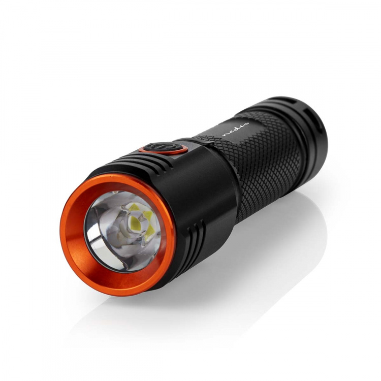 Nedis LED Torch | Battery Powered | 3.7 V DC | 20 W | N/A | Batteries included | Rechargeable | Rated luminous flux: 2000 lm | Light range: 180 m | Beam angle: 10 ° Nedis LED Torch | Battery Powered | 3.7 V DC | 20 W | N/A | Batteries included | Rechargeable | Rated luminous flux: 2000 lm | Light range: 180 m | Beam angle: 10 °