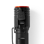 Nedis LED Torch | Battery Powered | 3.7 V DC | 20 W | N/A | Batteries included | Rechargeable | Rated luminous flux: 2000 lm | Light range: 180 m | Beam angle: 10 °