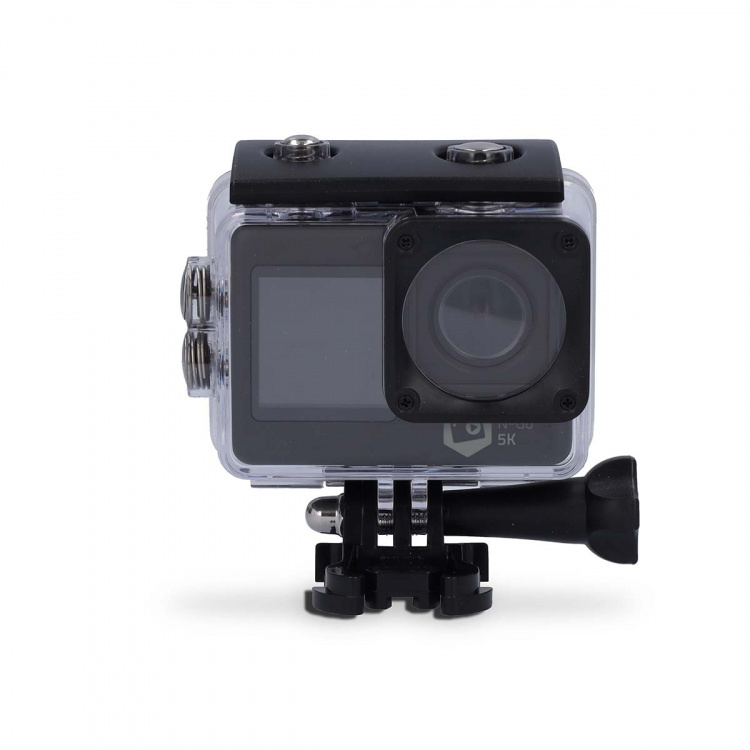 Nedis Action Cam | Dual Screen | 5K@30fps | 16 MPixel | Waterproof up to: 30.0 m | 80 min | Wi-Fi | App available for: Android™ / IOS | Mounts included | Black Nedis Action Cam | Dual Screen | 5K@30fps | 16 MPixel | Waterproof up to: 30.0 m | 80 min | Wi-Fi | App available for: Android™ / IOS | Mounts included | Black