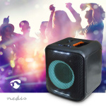Nedis Bluetooth® Party Speaker | Battery play time: 5 hrs | 150 W | Carrying handle | Party lights | Linkable | Equalizer | Black / Orange