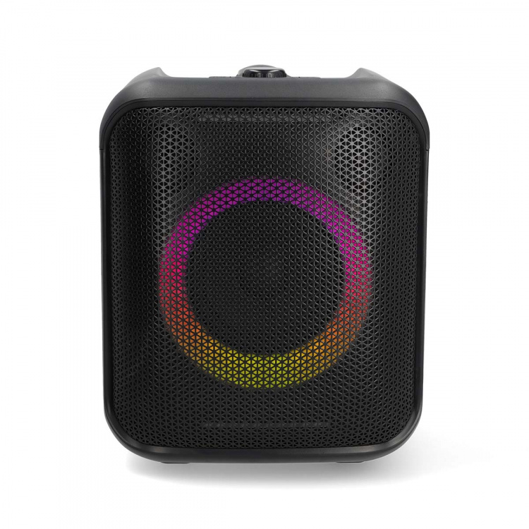 Nedis Bluetooth® Party Speaker | Battery play time: 5 hrs | 150 W | Carrying handle | Party lights | Linkable | Equalizer | Black / Orange