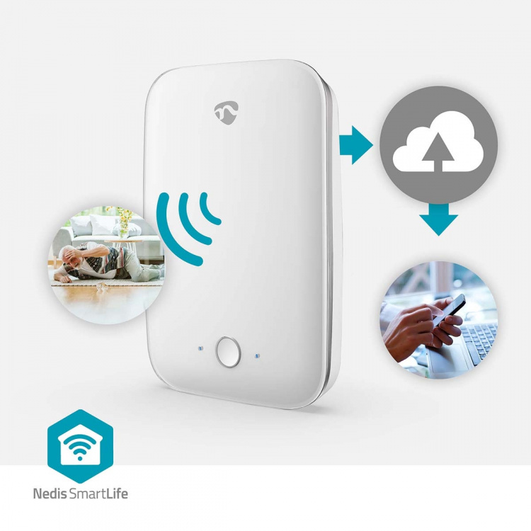 Nedis Fall Detector | Wi-Fi | Detection range: 7 m | IP54 | White