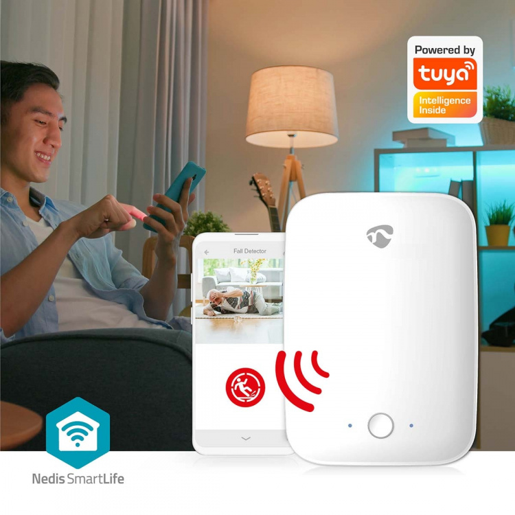 Nedis Fall Detector | Wi-Fi | Detection range: 7 m | IP54 | White