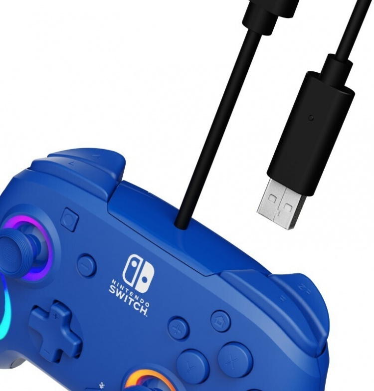 PDP Gaming Afterglow Wave Wired Controller - trådbunden spelkontroll, blå, Switch PDP Gaming Afterglow Wave Wired Controller - trådbunden spelkontroll, blå, Switch