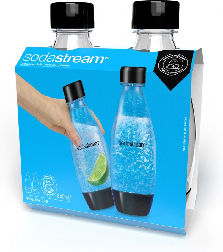 Sodastream DWS Fuse dricksflaska, svart, 2 st Sodastream DWS Fuse dricksflaska, svart, 2 st