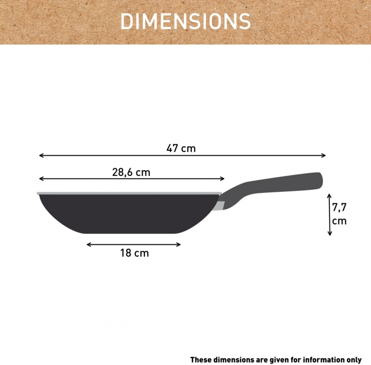 Tefal wokpanna, 28 cm, keramisk beläggning, grå Tefal wokpanna, 28 cm, keramisk beläggning, grå