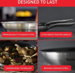 Tefal Virtuoso stekpanna 24 cm, rostfritt stål