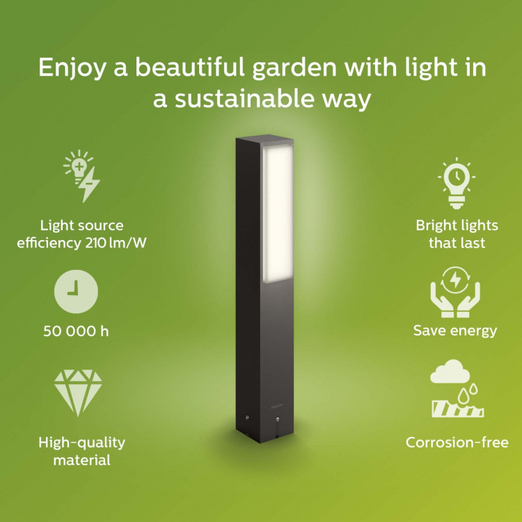 <p><strong>Philips Stratosphere Pedistal Ultra Efficient LED Anthracite</strong></p><p><strong>Our most energy efficient LED lights to date</strong><br />Philips Stratosphere ultra-efficient outdoor lights use groundbreaking new technology to reduce carbo <p><strong>Philips Stratosphere Pedistal Ultra Efficient LED Anthracite</strong></p><p><strong>Our most energy efficient LED lights to date</strong><br />Philips Stratosphere ultra-efficient outdoor lights use groundbreaking new technology to reduce carbo