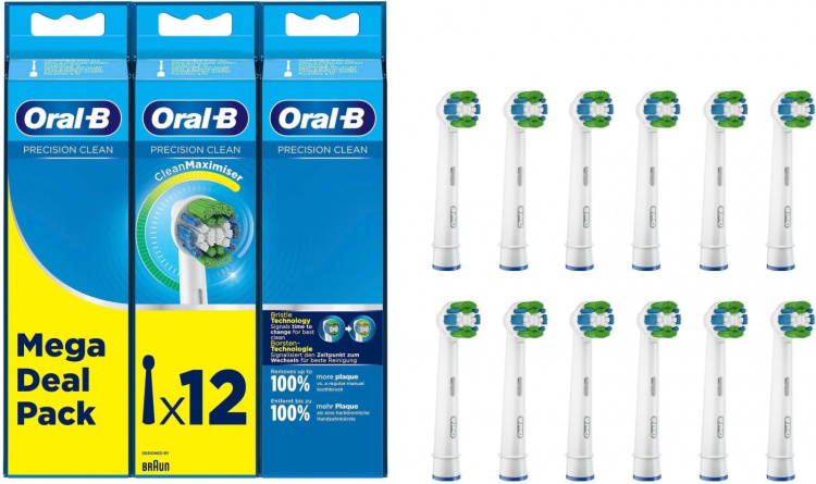 Oral B Precision Clean - borsthuvuden, 12 st