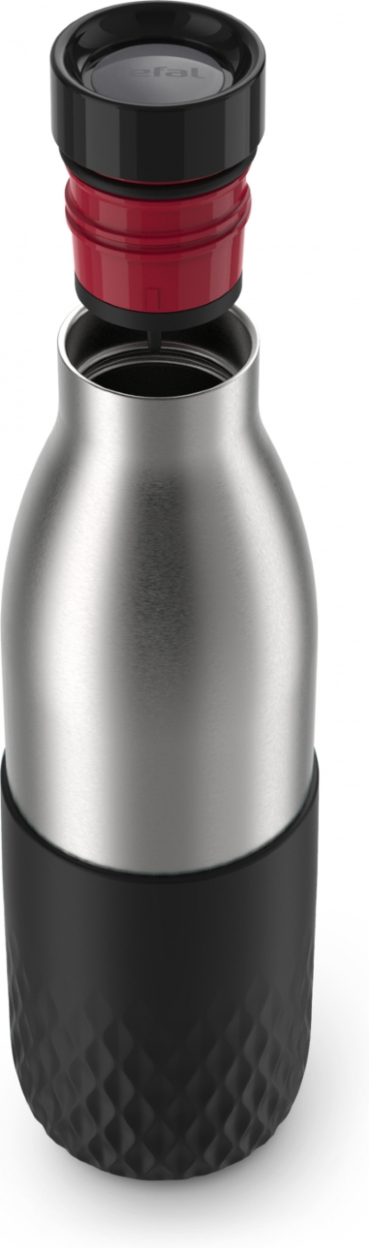 Tefal Bludrop Sleeve dricksflaska, 0,7 L, svart/stål Tefal Bludrop Sleeve dricksflaska, 0,7 L, svart/stål