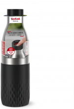Tefal Bludrop Sleeve dricksflaska, 0,7 L, svart/stål Tefal Bludrop Sleeve dricksflaska, 0,7 L, svart/stål