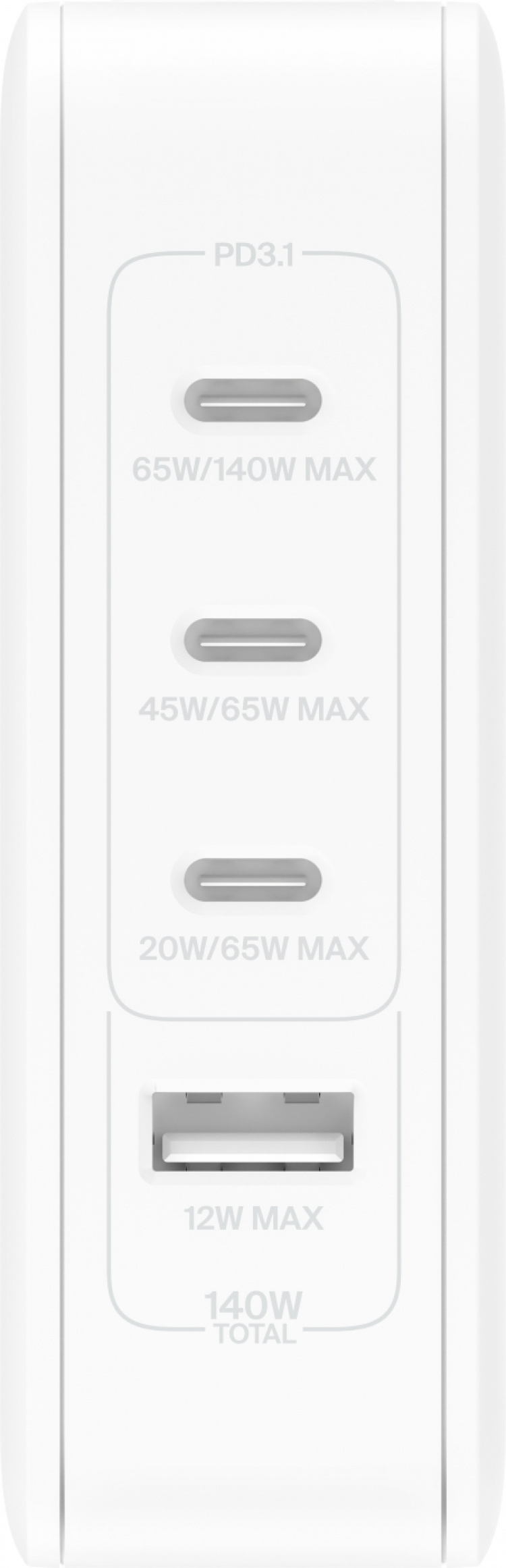 Belkin BoostCharge Pro 4-ports GaN 140 W nätladdare