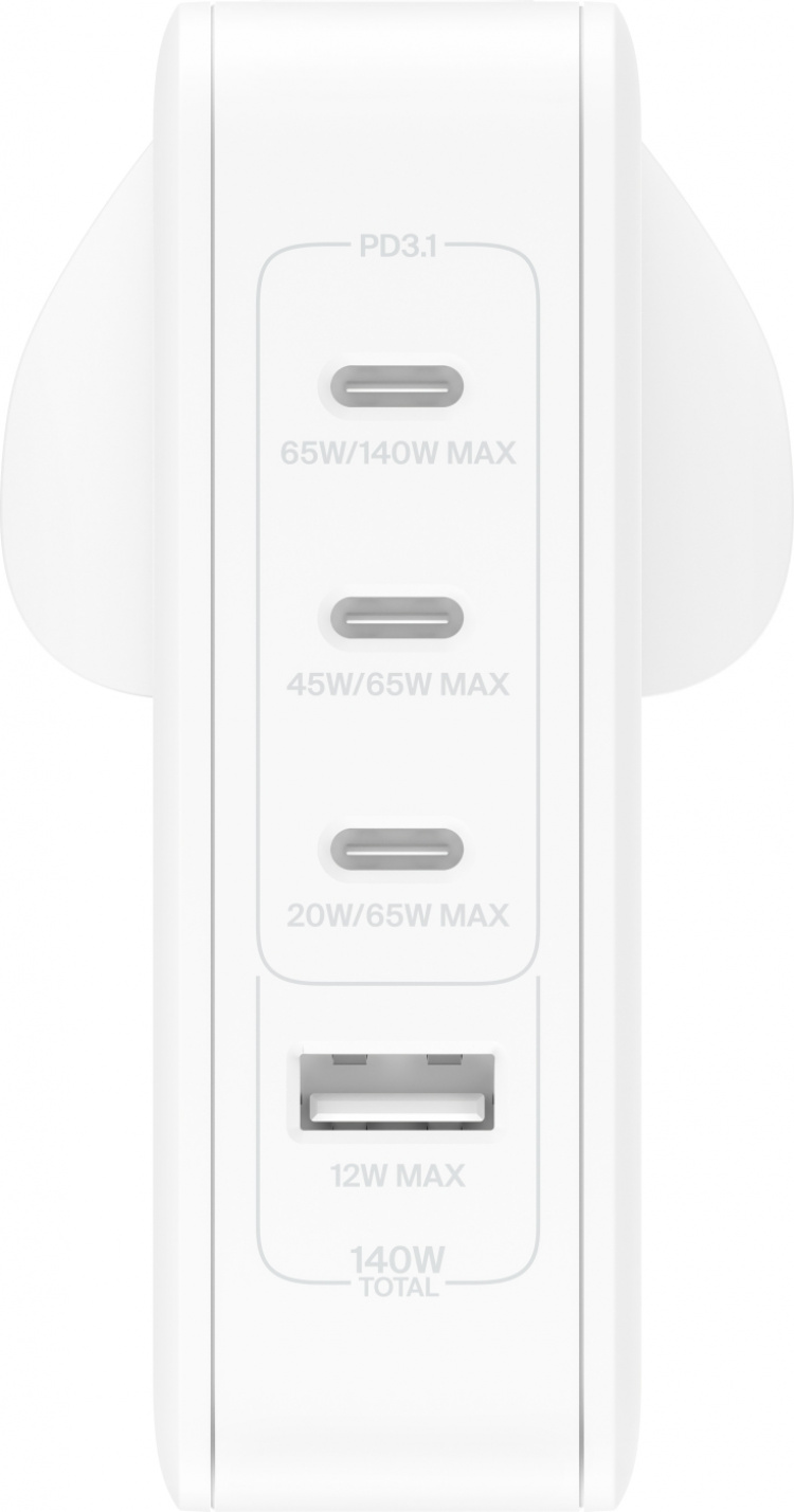 Belkin BoostCharge Pro 4-ports GaN 140 W nätladdare