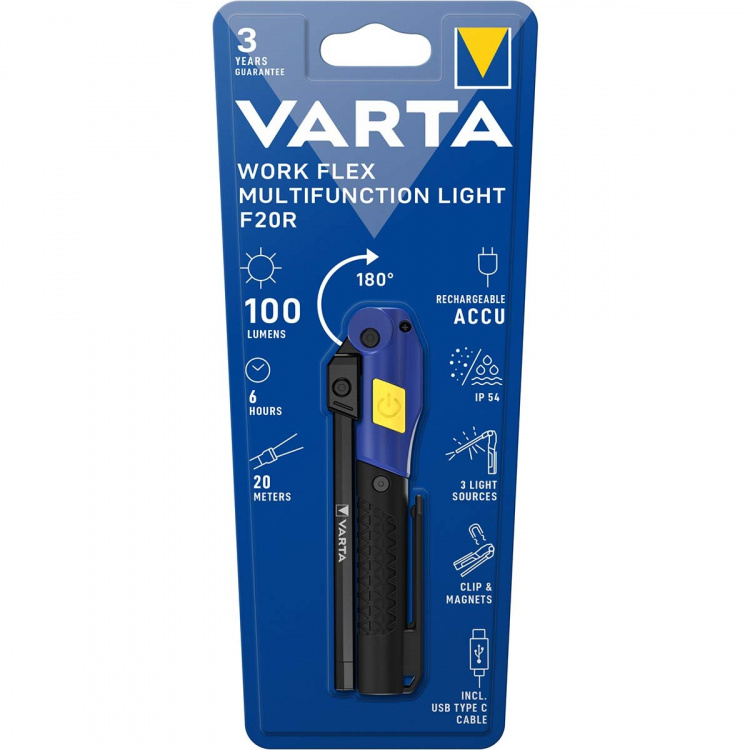 Varta Work Flex® Multifunction Light F20R Rechargeable