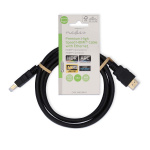 Nedis Premium High Speed HDMI™ Cable with Ethernet | HDMI™ Connector | HDMI™ Connector | 4K@60Hz | 18 Gbps | 1.50 m | Round | PVC | Black | Label