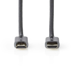 Nedis Ultra High Speed HDMI™ Cable | HDMI™ Connector | HDMI™ Connector | 8K@60Hz | 48 Gbps | 5.00 m | Round | 6.7 mm | Gun Metal Grey | Cover Window Box Nedis Ultra High Speed HDMI™ Cable | HDMI™ Connector | HDMI™ Connector | 8K@60Hz | 48 Gbps | 5.00 m | Round | 6.7 mm | Gun Metal Grey | Cover Window Box