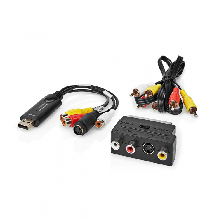 Nedis Video Grabber | USB 2.0 | 480p | A/V Cable / Scart Nedis Video Grabber | USB 2.0 | 480p | A/V Cable / Scart