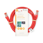 Nedis CAT6 Cable | RJ45 Male | RJ45 Male | S/FTP | 2.00 m | Round | LSZH | Red | Label Nedis CAT6 Cable | RJ45 Male | RJ45 Male | S/FTP | 2.00 m | Round | LSZH | Red | Label
