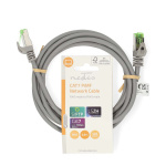 Nedis CAT7 Cable | S/FTP | RJ45 Male | RJ45 Male | 2.00 m | Round | LSZH | Grey | Label