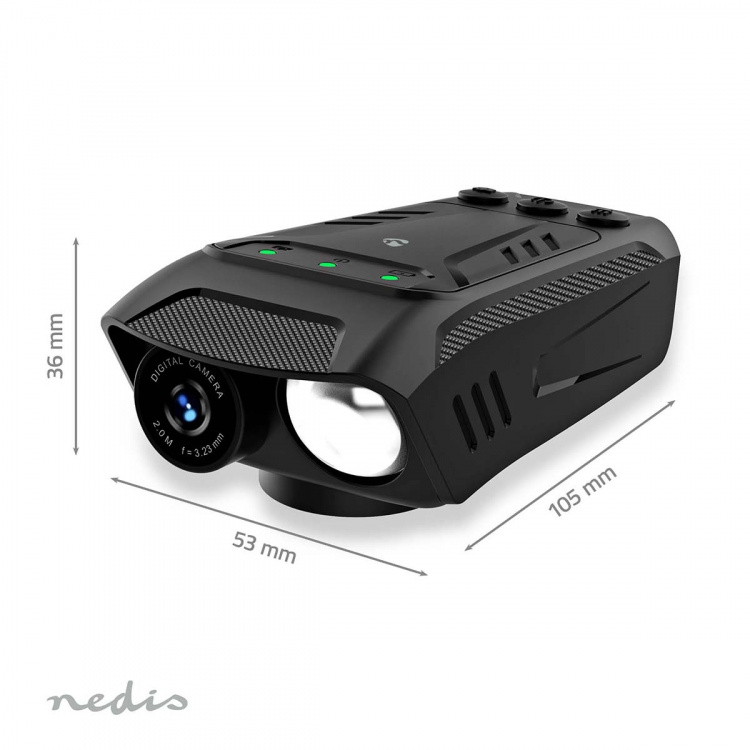 Nedis Cycling Camera | 1080p@30fps | 2 MPixel | 600 min | 70 ° | 300 min | Mounts included | Black Nedis Cycling Camera | 1080p@30fps | 2 MPixel | 600 min | 70 ° | 300 min | Mounts included | Black