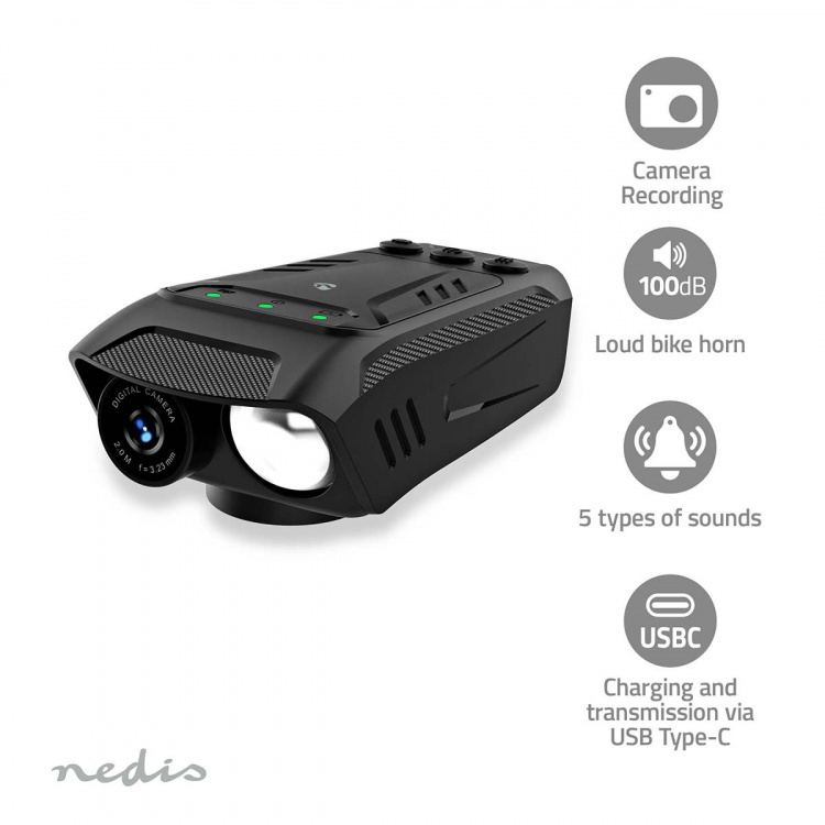Nedis Cycling Camera | 1080p@30fps | 2 MPixel | 600 min | 70 ° | 300 min | Mounts included | Black Nedis Cycling Camera | 1080p@30fps | 2 MPixel | 600 min | 70 ° | 300 min | Mounts included | Black