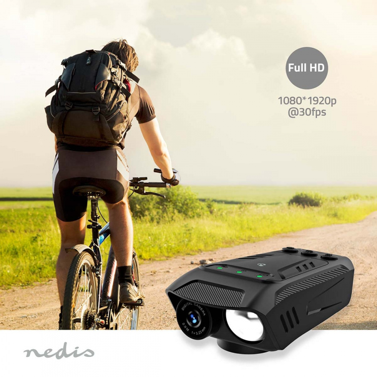 Nedis Cycling Camera | 1080p@30fps | 2 MPixel | 600 min | 70 ° | 300 min | Mounts included | Black Nedis Cycling Camera | 1080p@30fps | 2 MPixel | 600 min | 70 ° | 300 min | Mounts included | Black