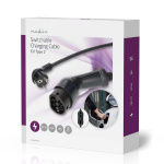 Nedis Electric Vehicle Portable Charger | AT-N05V3V3-F 3G1.5 | 1380 / 2300 / 3680 W | 6 / 8 / 10 / 13 / 16 A | 1 Phase | 5.00 m | Black | Gift Box