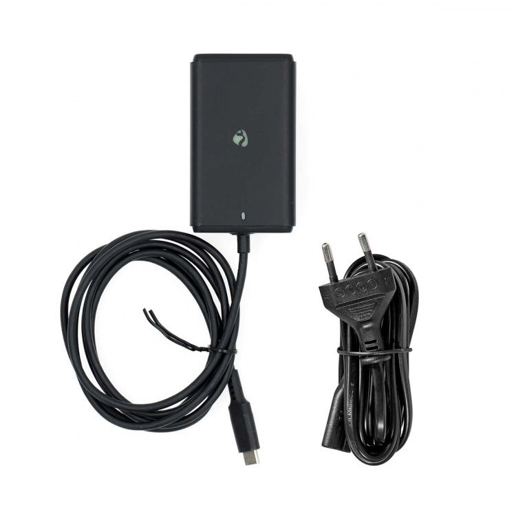 Nedis Notebook Adapter | 45 W | 5 / 9 / 12 / 15 / 20 V DC | 2.25 / 2.33 / 2.92 / 3.0 A | Used for: Notebook / Smartphone / Tablet | Euro / Type-C (CEE 7/16)