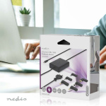 Nedis Notebook Adapter | 65 W | 5 / 9 / 12 / 15 / 20 V DC | 2.4 / 3.0 / 3.25 A | Used for: Notebook / Smartphone / Tablet | Euro / Type-C (CEE 7/16) Nedis Notebook Adapter | 65 W | 5 / 9 / 12 / 15 / 20 V DC | 2.4 / 3.0 / 3.25 A | Used for: Notebook / Smartphone / Tablet | Euro / Type-C (CEE 7/16)
