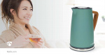 Nedis Electric Kettle | 1.7 l | Soft-Touch | Green | Rotatable 360 degrees | Concealed heating element | Strix® controller | Boil-dry protection Nedis Electric Kettle | 1.7 l | Soft-Touch | Green | Rotatable 360 degrees | Concealed heating element | Strix® controller | Boil-dry protection