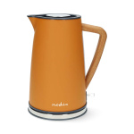 Nedis Electric Kettle | 1.7 l | Soft-Touch | Orange | Rotatable 360 degrees | Concealed heating element | Strix® controller | Boil-dry protection