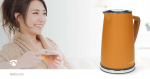 Nedis Electric Kettle | 1.7 l | Soft-Touch | Orange | Rotatable 360 degrees | Concealed heating element | Strix® controller | Boil-dry protection