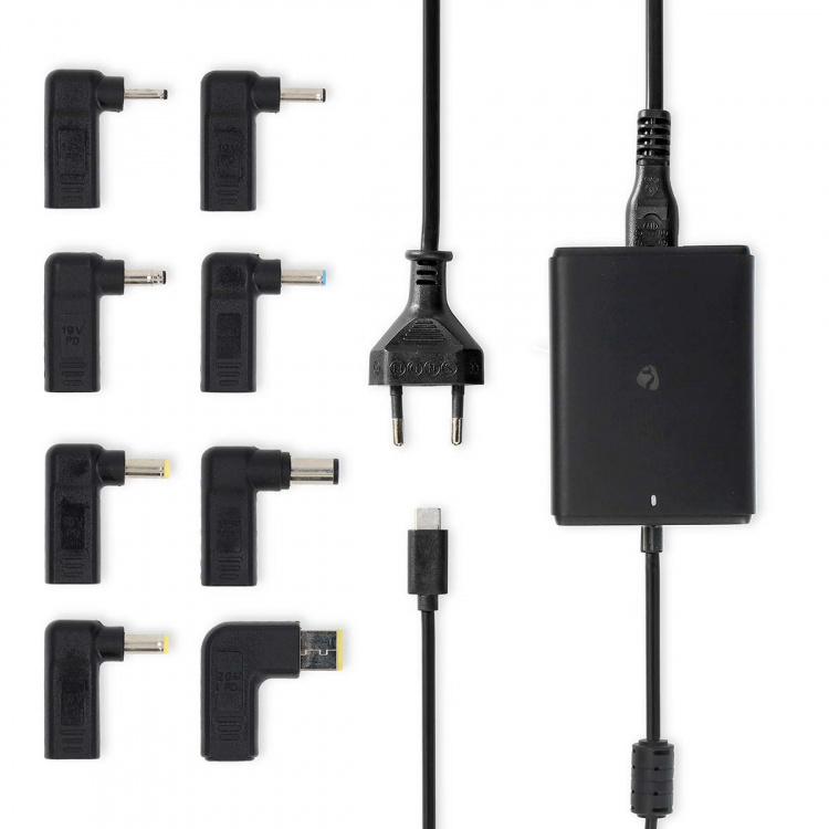 Nedis Notebook Adapter | 100 W | 5 / 9 / 12 / 15 / 20 V DC | 3.0 / 5.0 A | Used for: Notebook / Smartphone / Tablet | Euro / Type-C (CEE 7/16) Nedis Notebook Adapter | 100 W | 5 / 9 / 12 / 15 / 20 V DC | 3.0 / 5.0 A | Used for: Notebook / Smartphone / Tablet | Euro / Type-C (CEE 7/16)