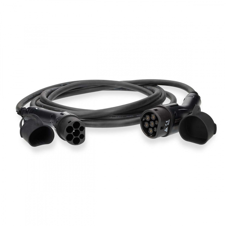 Nedis Electric Vehicle Cable | Cable Type 2 | 32 A | 22000 W | 3-Phases | 5.00 m | Black | Gift Box