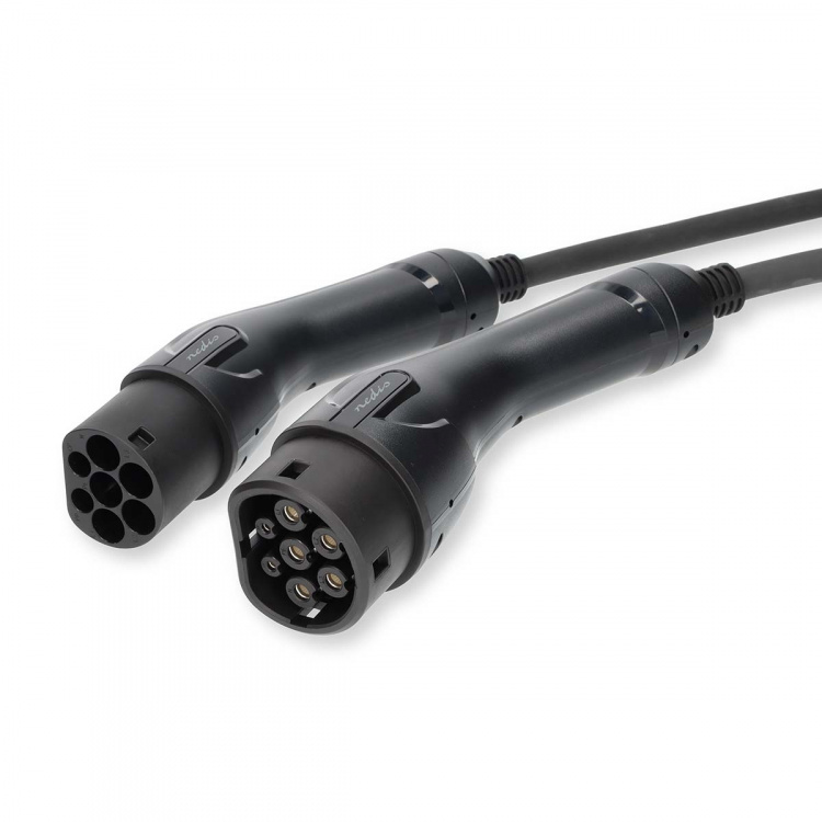 Nedis Electric Vehicle Cable | Cable Type 2 | 32 A | 22000 W | 3-Phases | 5.00 m | Black | Gift Box