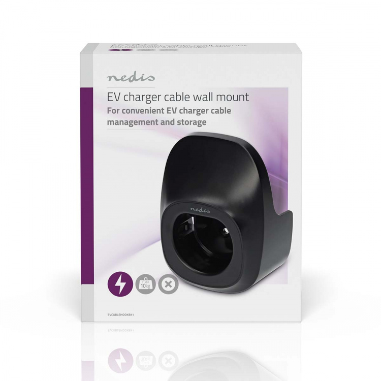 Nedis Electric Vehicle Accessories | Storage & Organising | Cable Holder | Black | Polycarbonate