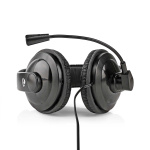 Nedis PC Headset | Over-Ear | Stereo | 1x 3.5 mm / 2x 3.5 mm | Fold-Away Microphone | Black Nedis PC Headset | Over-Ear | Stereo | 1x 3.5 mm / 2x 3.5 mm | Fold-Away Microphone | Black