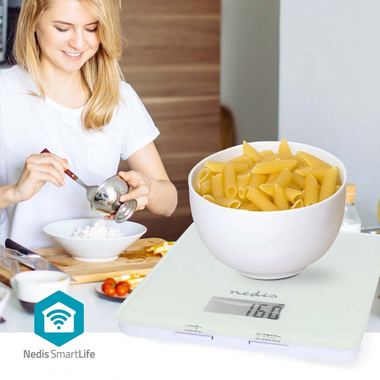 Nedis Kitchen Scales | Digital | Glass / Plastic | White