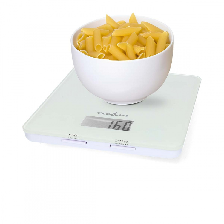 Nedis Kitchen Scales | Digital | Glass / Plastic | White