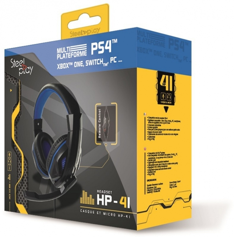 Steelplay Wired Headset HP-41 - spelheadset, PS4 / PC / Xbox One