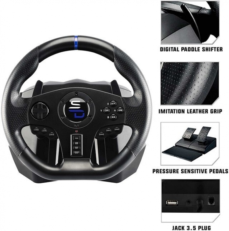 Subsonic Superdrive SV850 Drive Pro Sport rattkontroll för PS4 / Switch / Xbox / PC Subsonic Superdrive SV850 Drive Pro Sport rattkontroll för PS4 / Switch / Xbox / PC