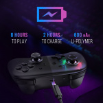 Oniverse OniPad Blackstar trådlös spelkontroll, svart, Switch