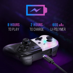 Oniverse OniPad Whitestar trådlös spelkontroll, vit, Switch