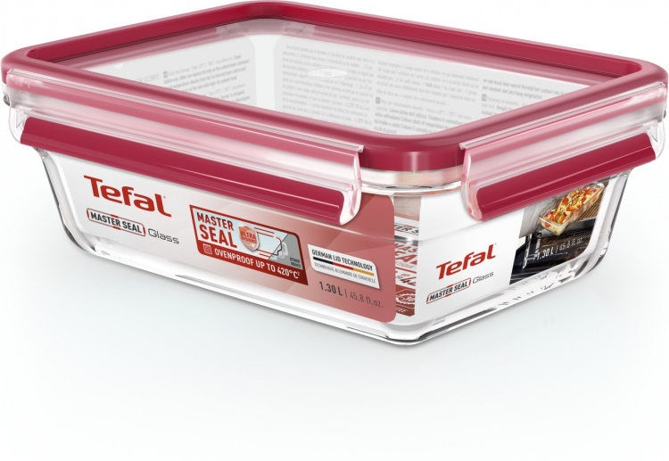 Tefal MasterSeal Glasförvaringslåda, glas, 1,3 L Tefal MasterSeal Glasförvaringslåda, glas, 1,3 L